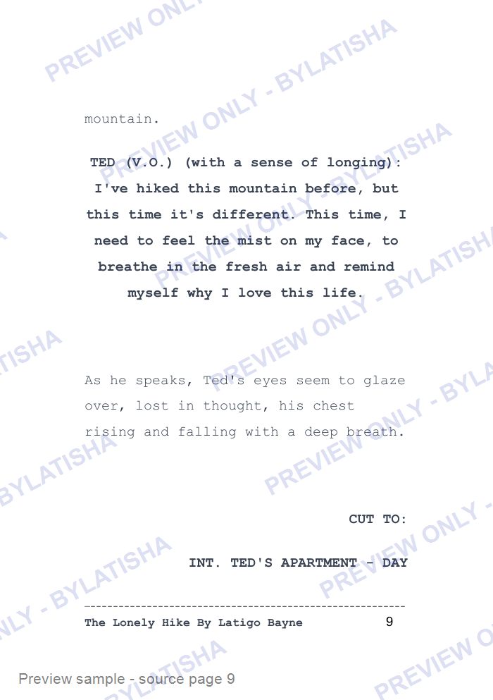 The Lonely Hike preview sample