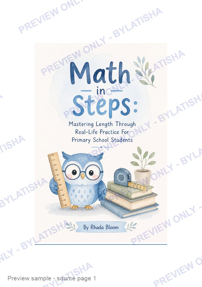 Math in Steps: Mastering Length Through Real-Life Practice for Primary School Students preview sample