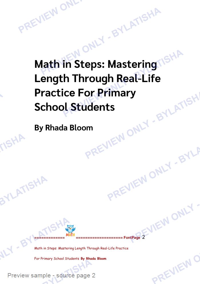 Math in Steps: Mastering Length Through Real-Life Practice for Primary School Students preview sample