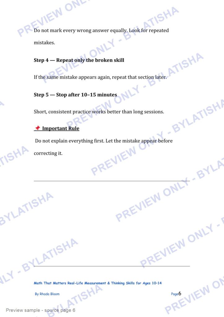 Math That Matters: Real-Life Measurement & Thinking Skills for Ages 10-14 preview sample
