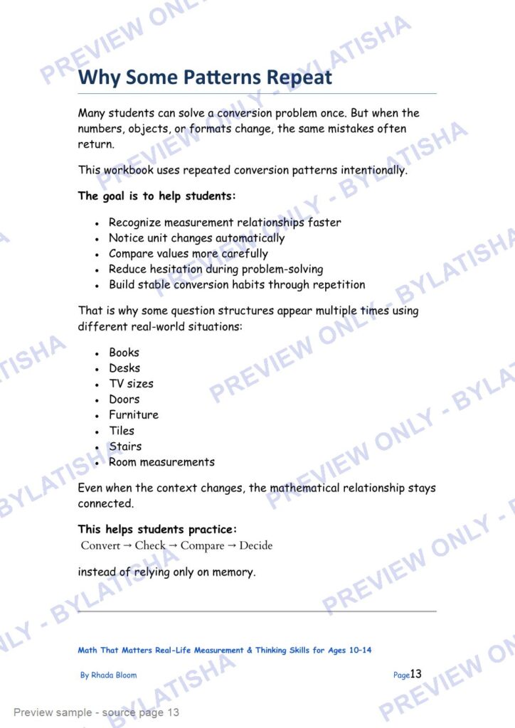 Math That Matters: Real-Life Measurement & Thinking Skills for Ages 10-14 preview sample