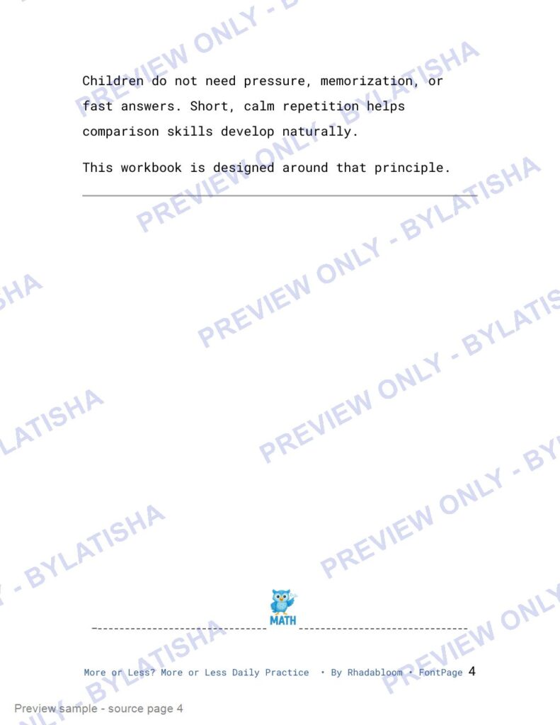 More or Less Daily Practice preview sample