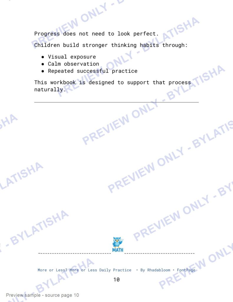 More or Less Daily Practice preview sample