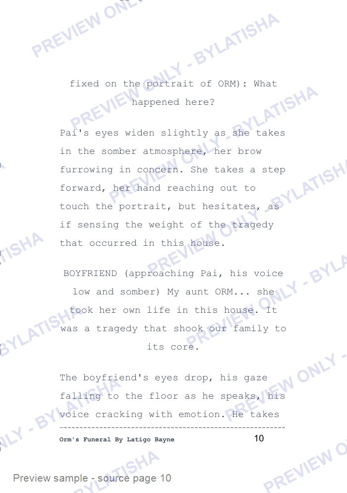 Orm’s Funeral: Screenplay E-Book Edition — Latigo’s Flash Read preview sample