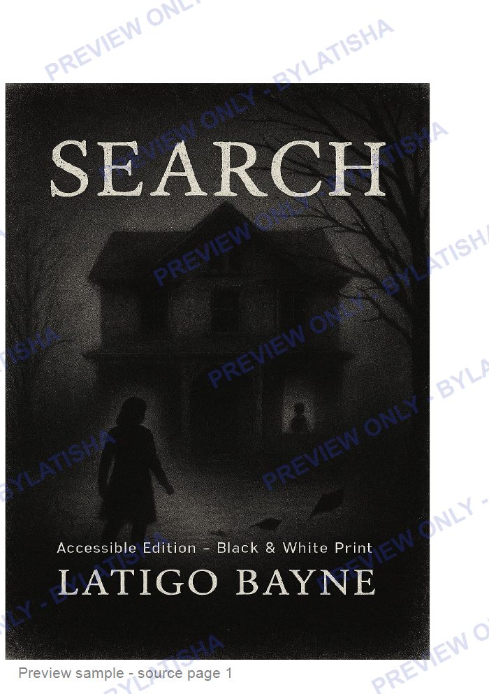 SEARCH: (Accessible Edition – Black & White Print) preview sample
