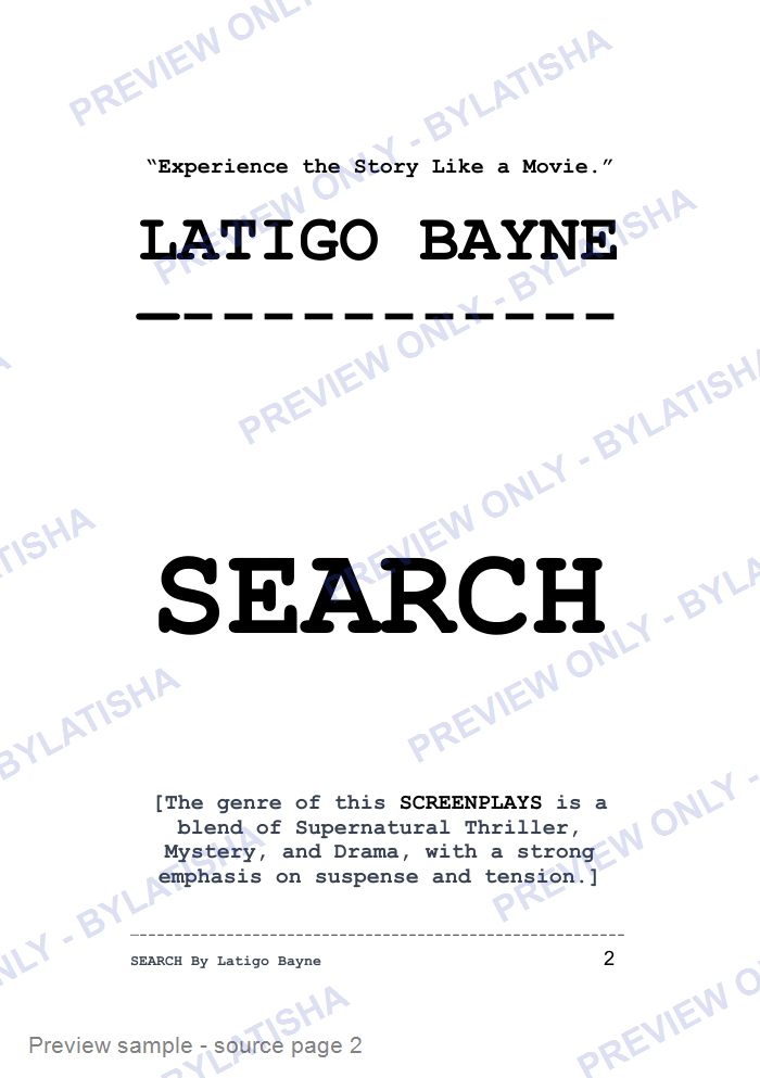 SEARCH: (Accessible Edition – Black & White Print) preview sample