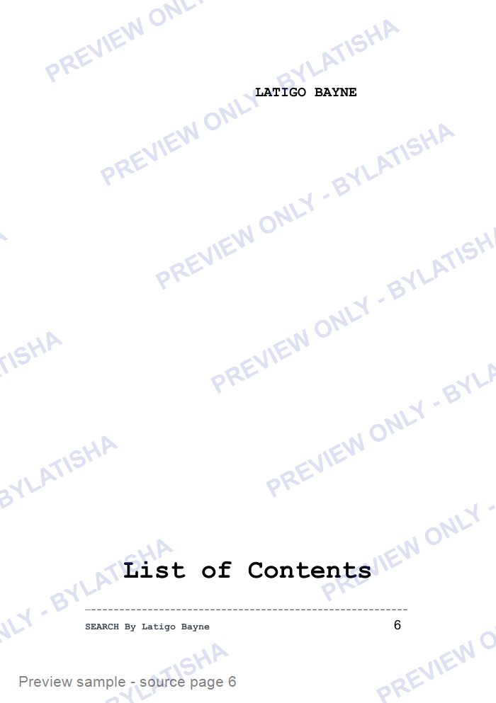 SEARCH: (Accessible Edition – Black & White Print) preview sample