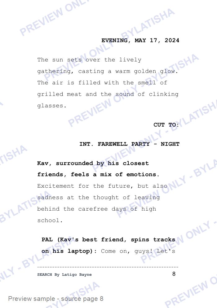 SEARCH: (Accessible Edition – Black & White Print) preview sample