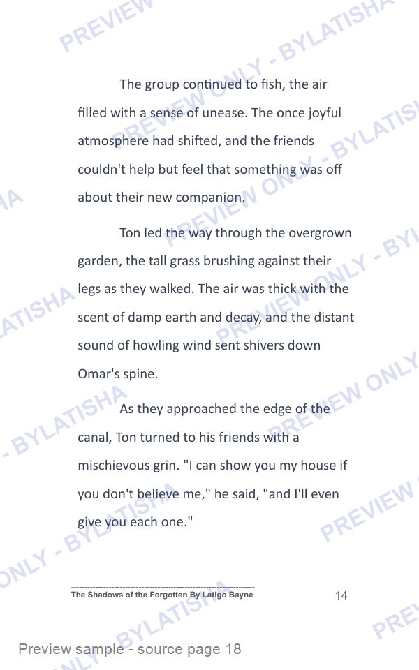 The Shadows of the Forgotten: E-Book Edition — Latigo’s Flash Read preview sample
