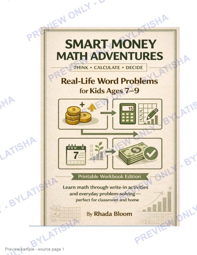 Smart Money Math Adventures: Real-Life Word Problems for Kids Ages 7-9 preview sample