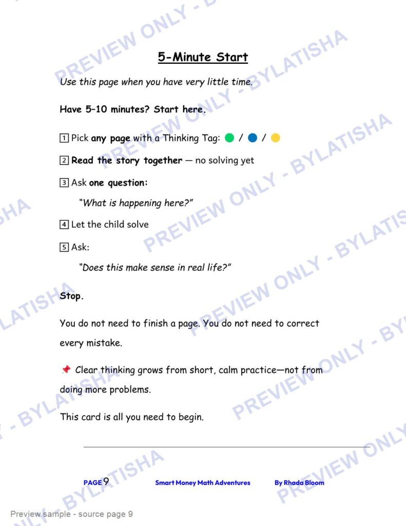 Smart Money Math Adventures: Real-Life Word Problems for Kids Ages 7-9 preview sample