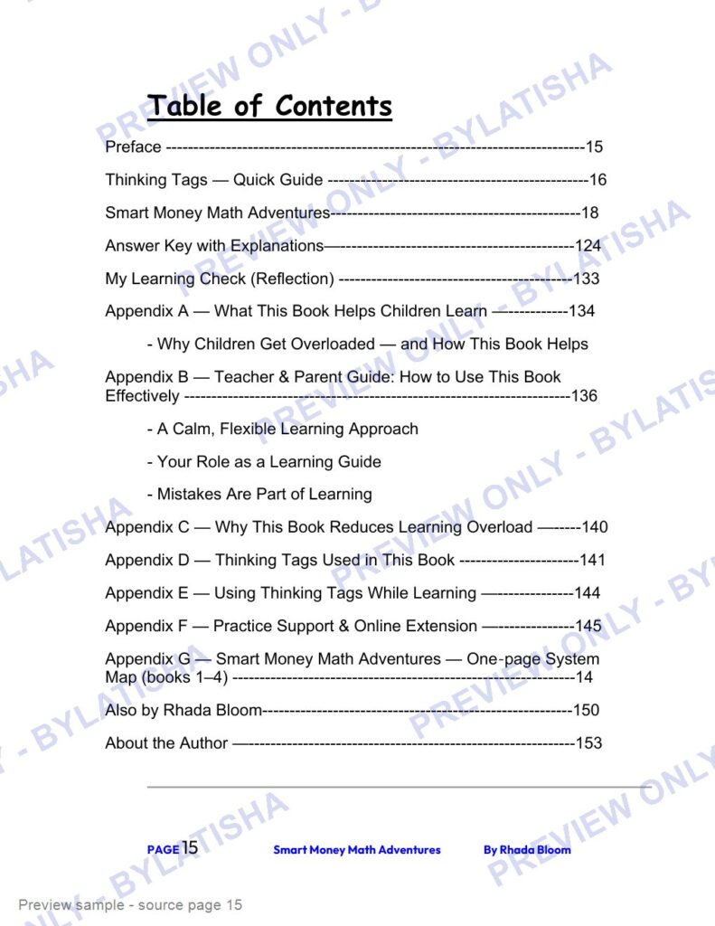 Smart Money Math Adventures: Real-Life Word Problems for Kids Ages 7-9 preview sample