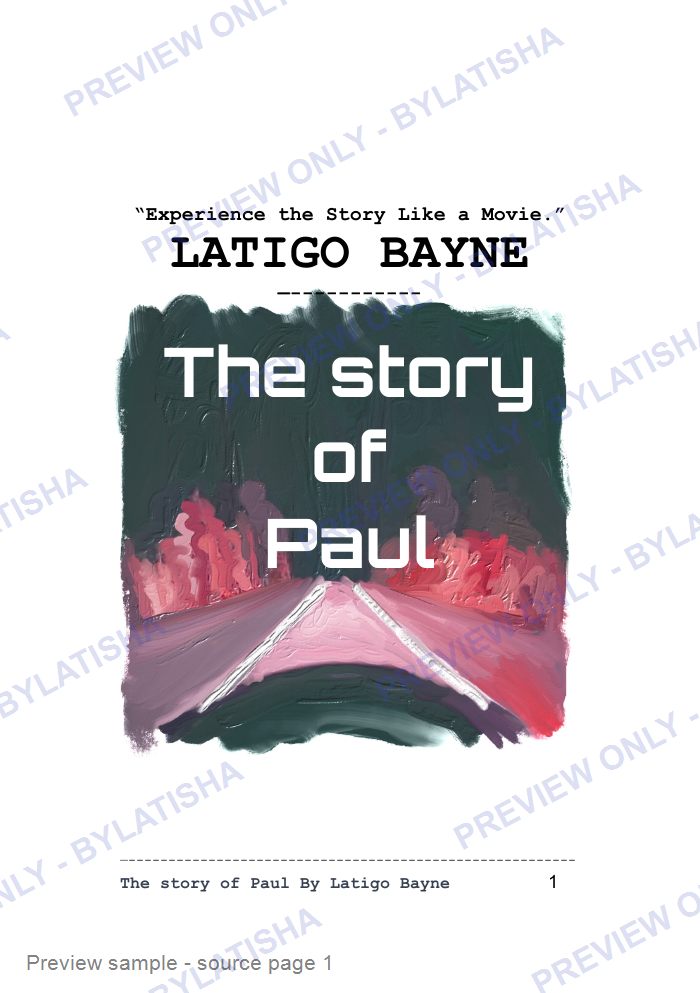 The story of Paul: Latigo’s Short Film Read — Collector’s Cinematic Hardcover Edition preview sample
