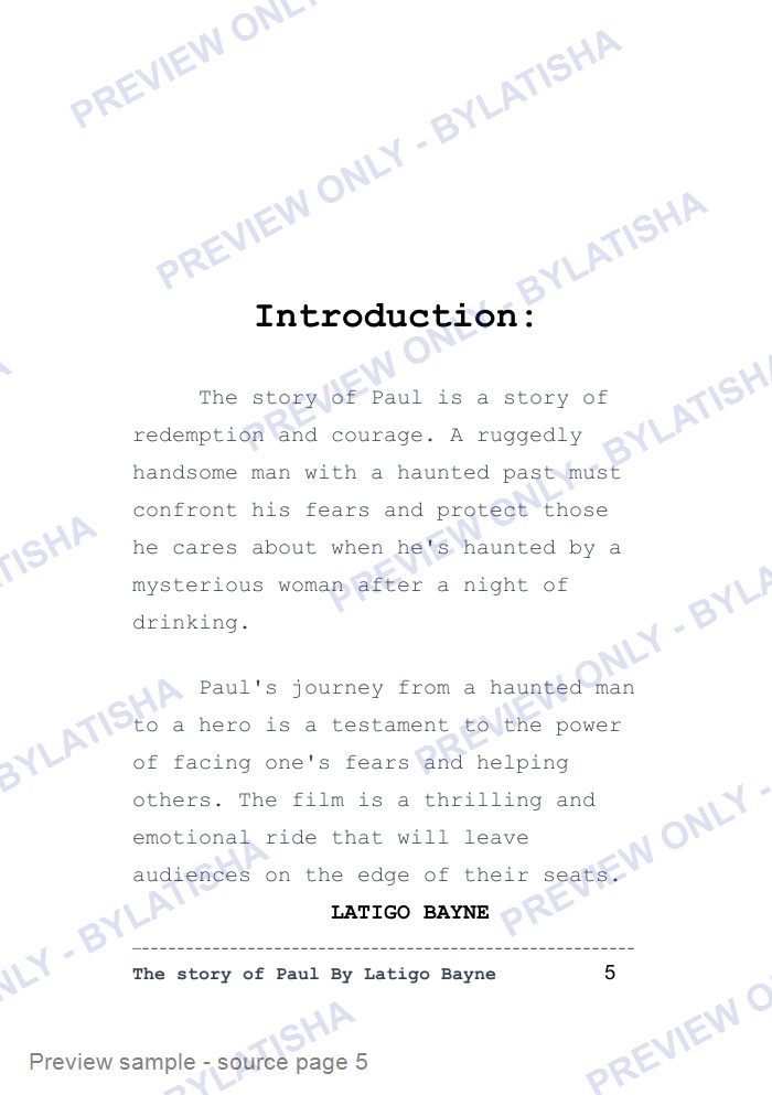 The story of Paul: Latigo’s Short Film Read — Collector’s Cinematic Hardcover Edition preview sample