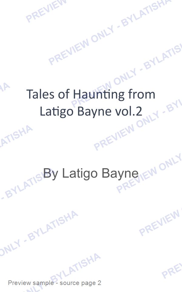 Tales of Haunting from Latigo Bayne: volume 2 preview sample
