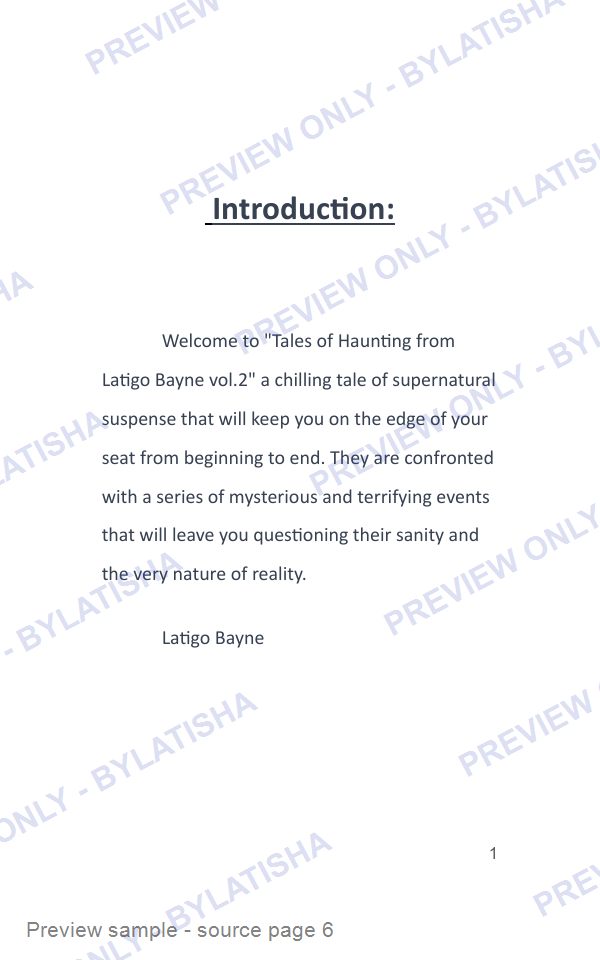 Tales of Haunting from Latigo Bayne: volume 2 preview sample
