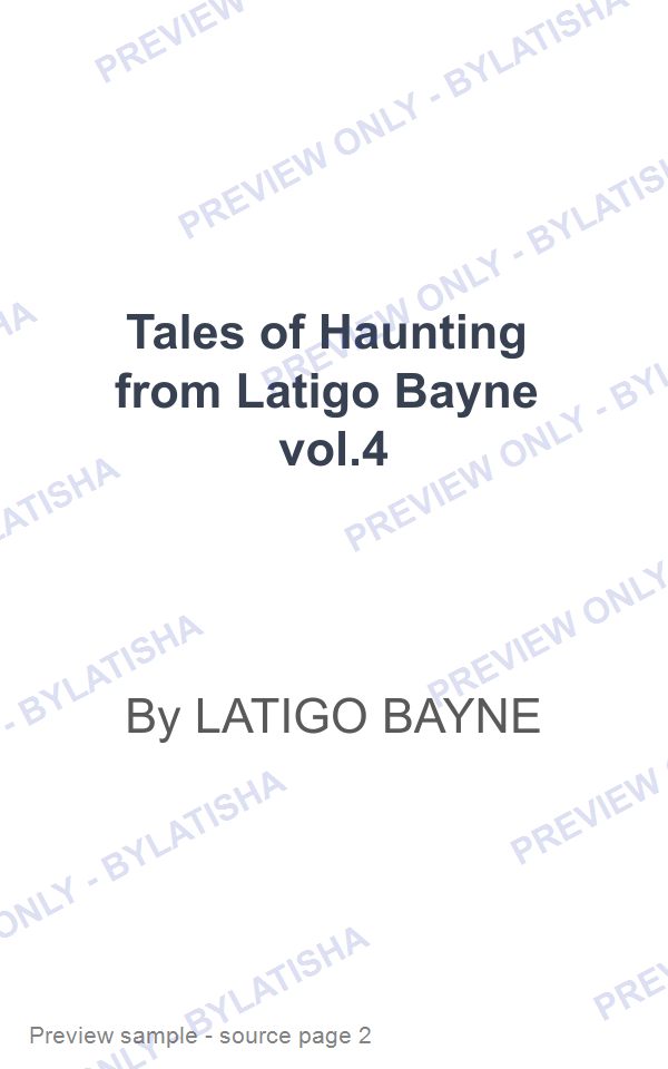 Tales of Haunting from Latigo Bayne: Volume 4 preview sample