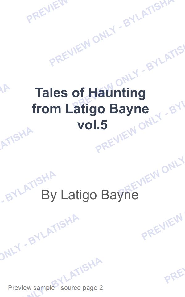 Tales of Haunting from Latigo Bayne: Volume 5 preview sample