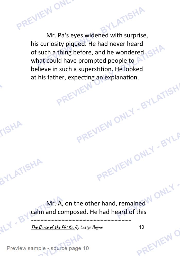 The Curse of the Phi Ka: E-Book Edition — Latigo’s Flash Read preview sample