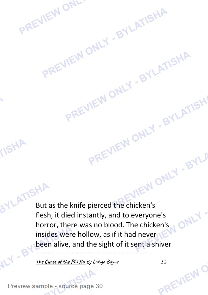 The Curse of the Phi Ka: E-Book Edition — Latigo’s Flash Read preview sample