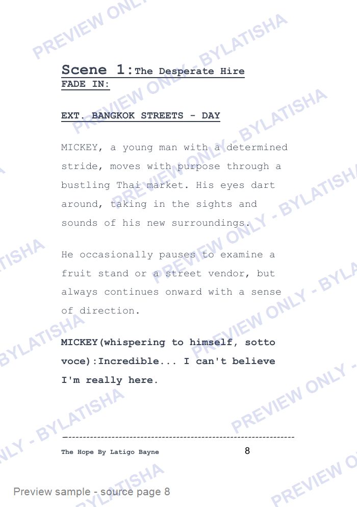The Hope (Latigo’s Short Film Read) preview sample