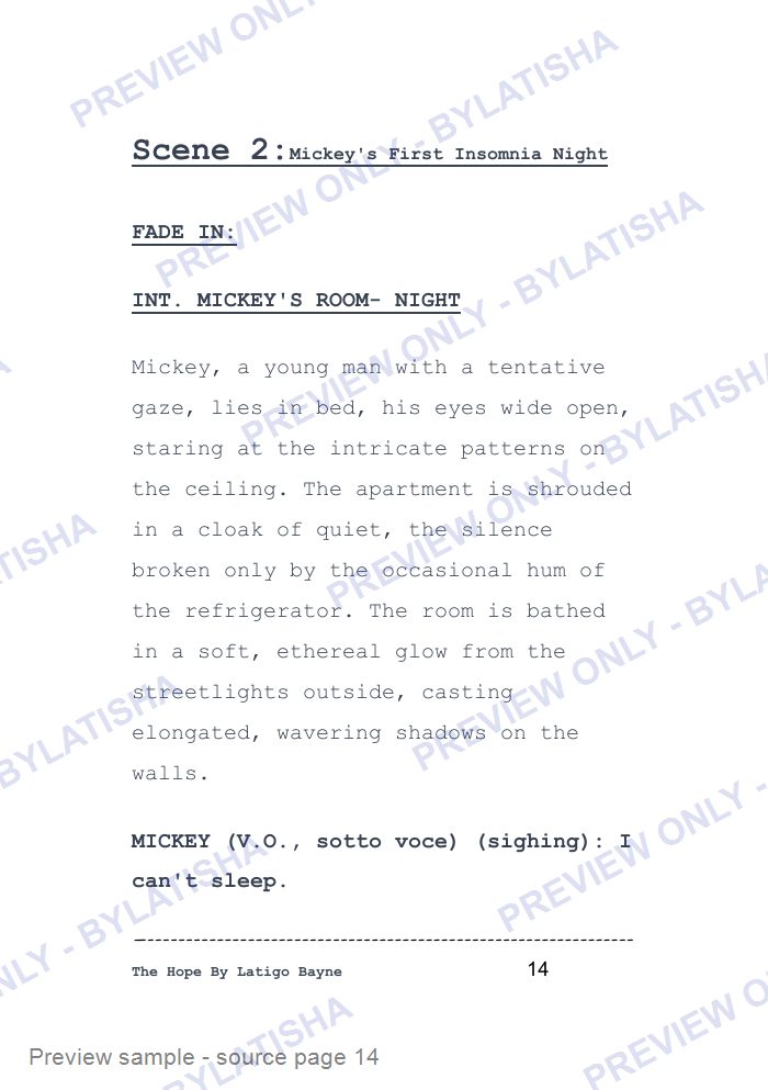 The Hope (Latigo’s Short Film Read) preview sample