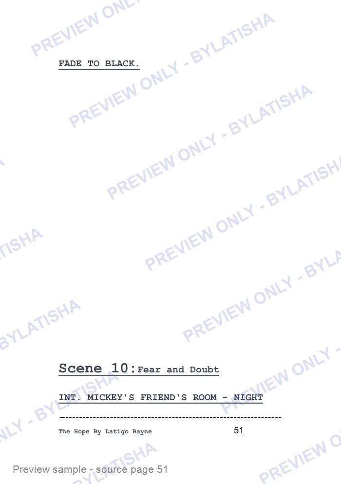 The Hope (Latigo’s Short Film Read) preview sample