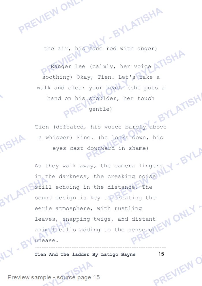 Tien And The ladder: Screenplay E-Book Edition preview sample