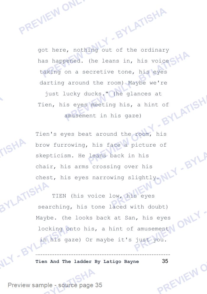 Tien And The ladder: Screenplay E-Book Edition preview sample