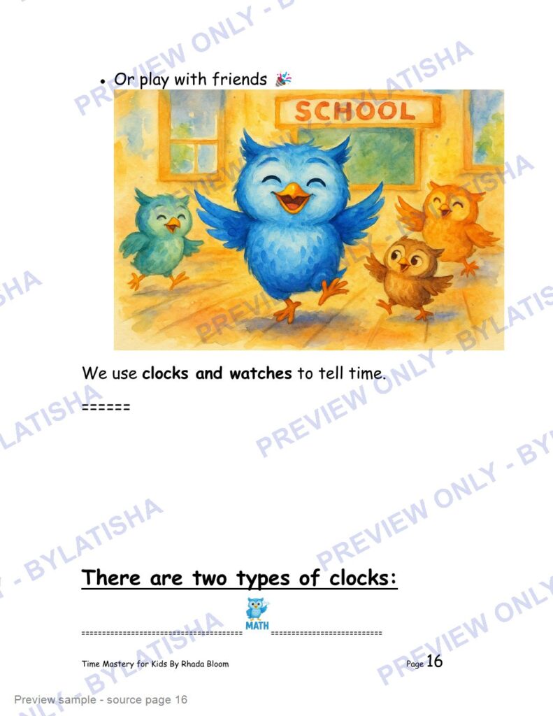 Time Mastery for Kids preview sample