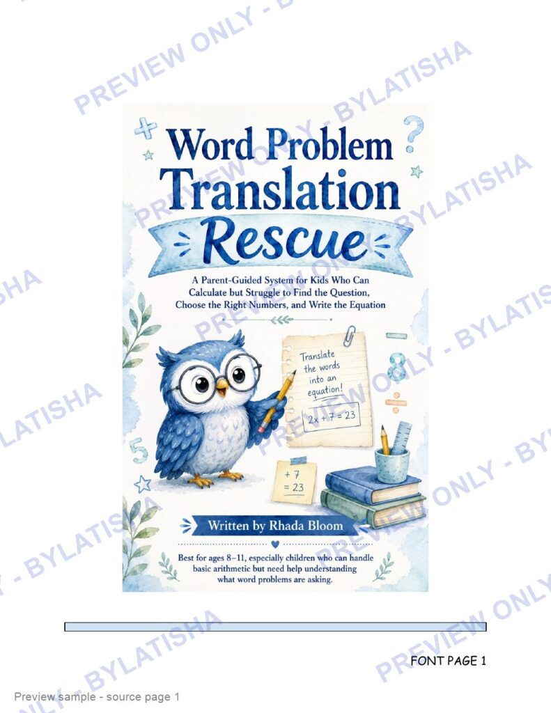 Word Problem Translation Rescue preview sample