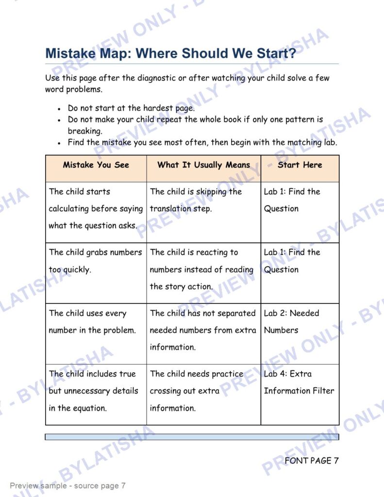 Word Problem Translation Rescue preview sample