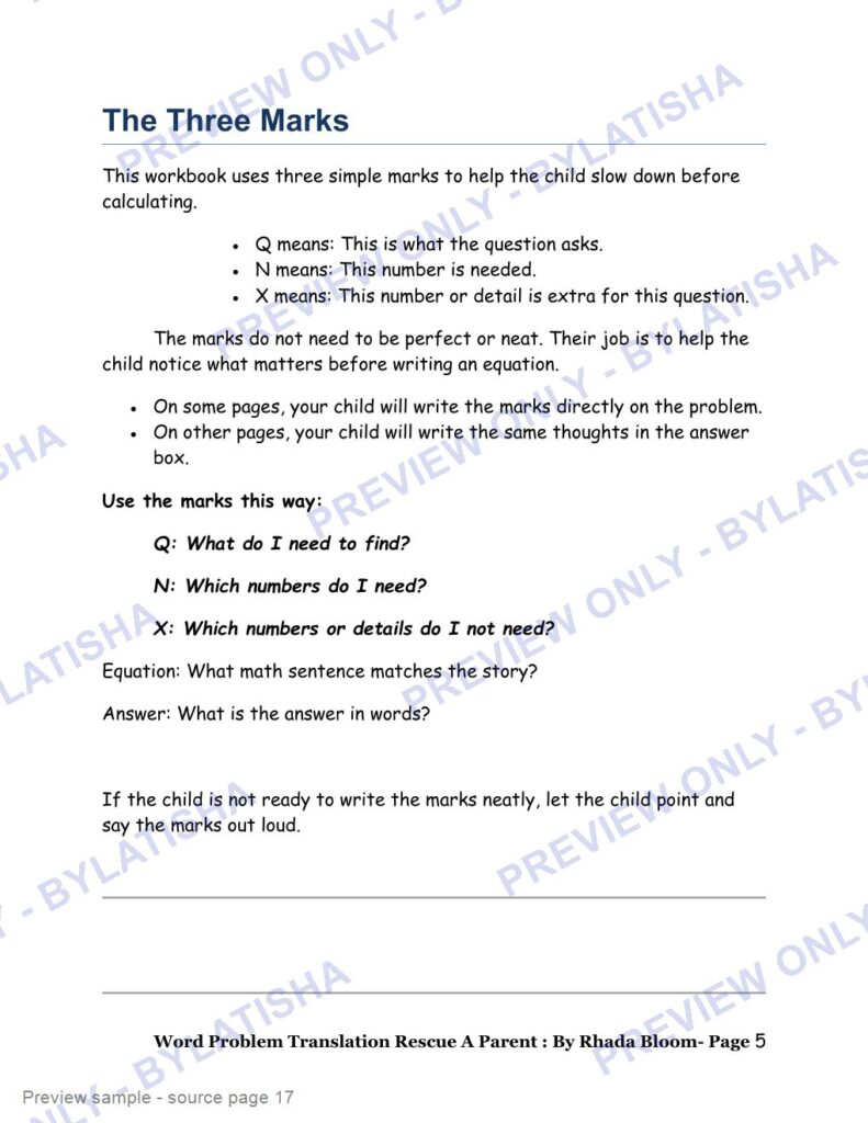 Word Problem Translation Rescue preview sample