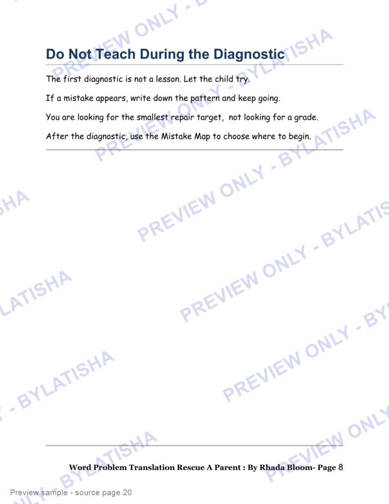 Word Problem Translation Rescue preview sample