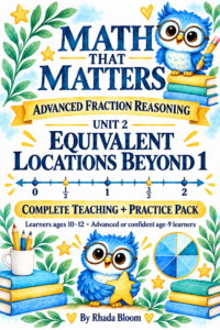 MATH THAT MATTERS ADVANCED FRACTION REASONING UNIT 2 EQUIVALENT LOCATIONS BEYOND 1 : Learners ages 10–12 and Advanced or confident age-9 learners
