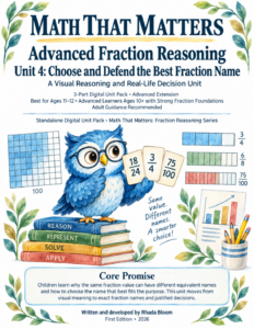 MATH THAT MATTERS: Advanced Fraction Reasoning Unit 4: Choose and Defend the Best Fraction Name (Best for Ages 11–12 • Advanced Learners Ages 10+)