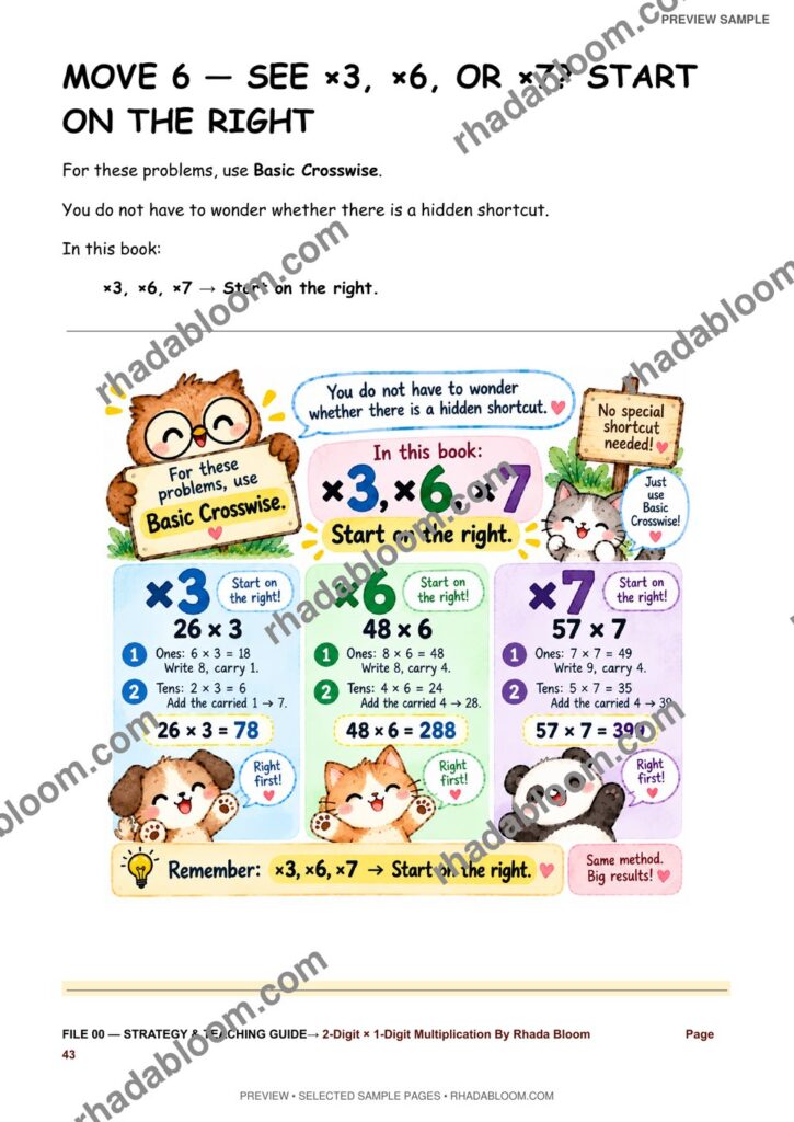 Multiplication Learning Pack :2-Digit × 1-Digit Multiplication By Rhada Bloom sample preview page 13 - Strategy & Teaching Guide