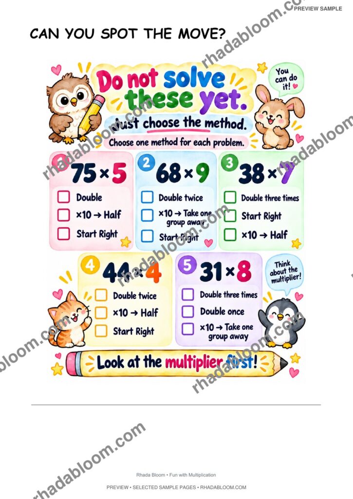 Multiplication Learning Pack :2-Digit × 1-Digit Multiplication By Rhada Bloom sample preview page 17 - Learner Practice