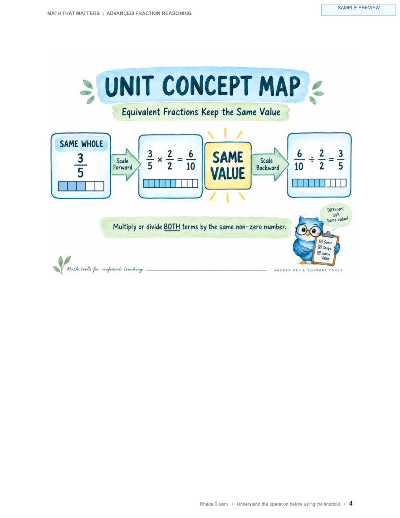 Math That Matters — Advanced Fraction Reasoning Unit 3: Scale Forward and Backward sample preview page 13
